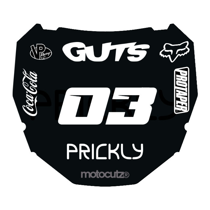 CUSTOM ODI NUMBER PLATE DECAL