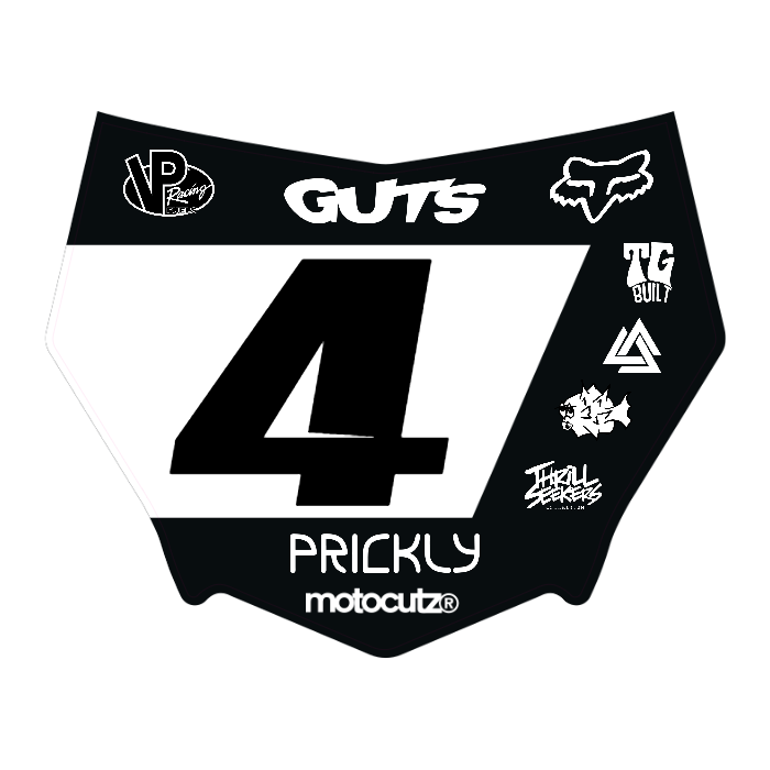 CUSTOM MOTOCUTZ FRONT PLATE DECAL