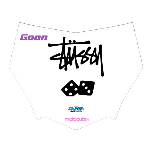 CUSTOM MOTOCUTZ FRONT PLATE DECAL