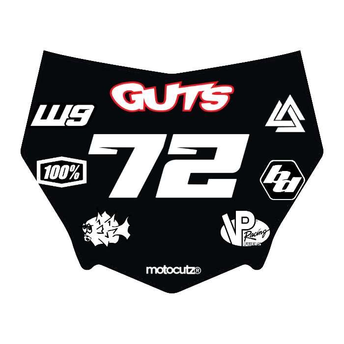 CUSTOM MOTOCUTZ FRONT PLATE DECAL