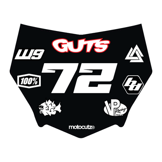 CUSTOM MOTOCUTZ FRONT PLATE DECAL