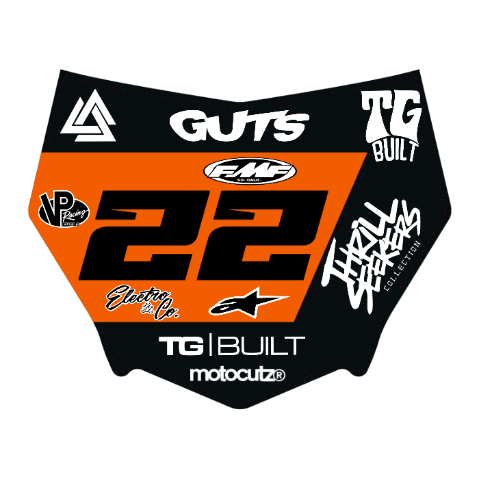 CUSTOM MOTOCUTZ FRONT PLATE DECAL
