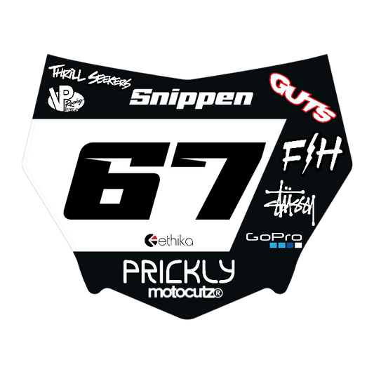 CUSTOM MOTOCUTZ FRONT PLATE DECAL