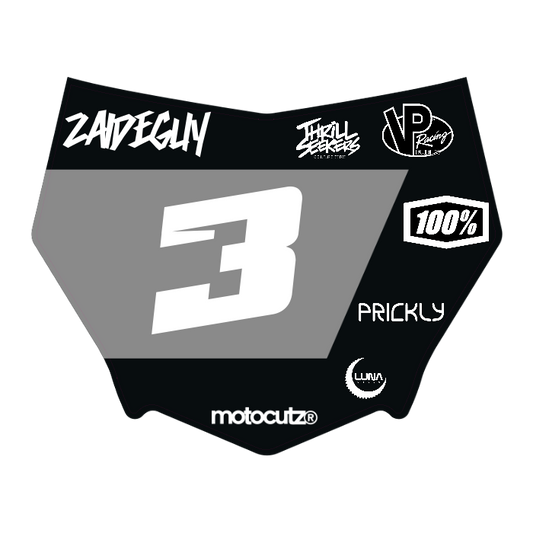 CUSTOM MOTOCUTZ FRONT PLATE DECAL