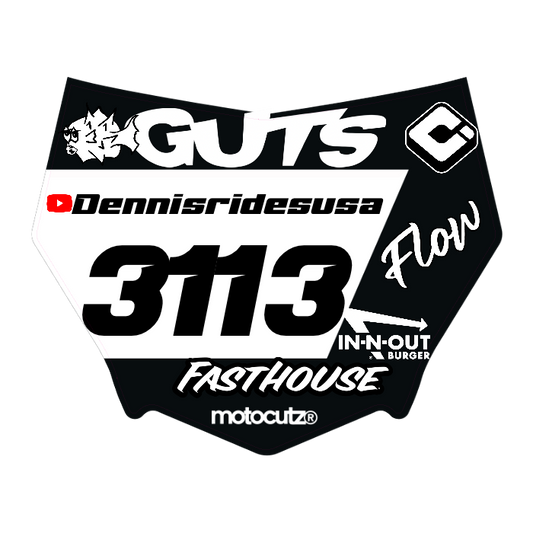 CUSTOM MOTOCUTZ FRONT PLATE DECAL