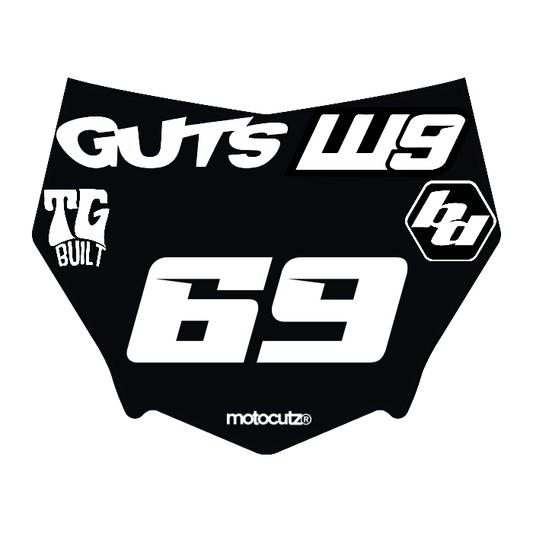 CUSTOM MOTOCUTZ FRONT PLATE DECAL