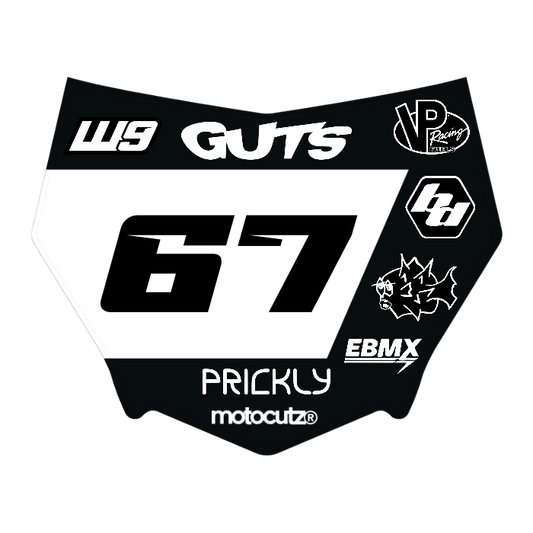 CUSTOM MOTOCUTZ FRONT PLATE DECAL
