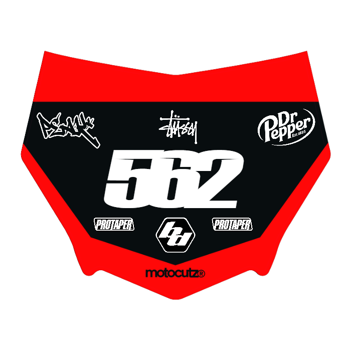 CUSTOM MOTOCUTZ FRONT PLATE DECAL