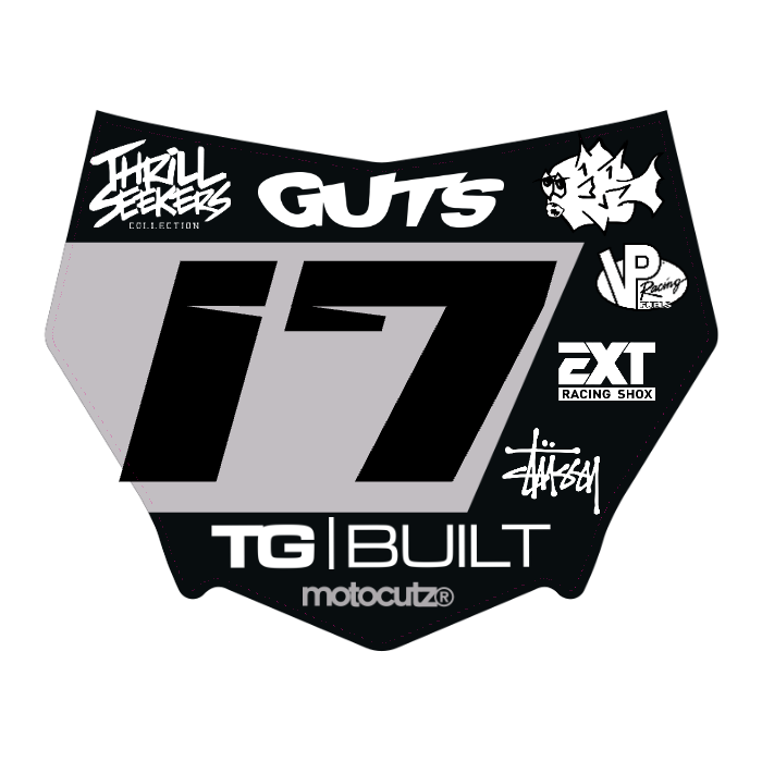 CUSTOM MOTOCUTZ FRONT PLATE DECAL