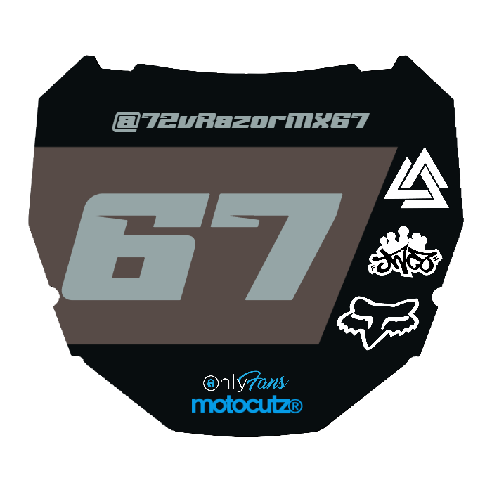 CUSTOM ODI NUMBER PLATE DECAL