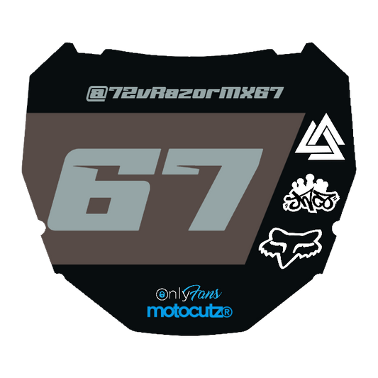 CUSTOM ODI NUMBER PLATE DECAL