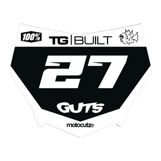 CUSTOM MOTOCUTZ FRONT PLATE DECAL