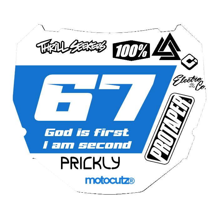 CUSTOM ODI NUMBER PLATE DECAL