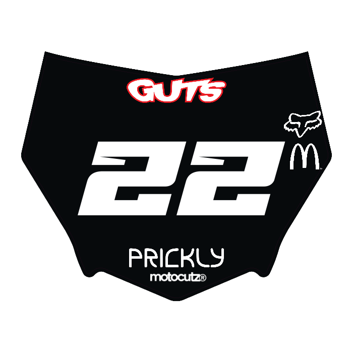 CUSTOM MOTOCUTZ FRONT PLATE DECAL