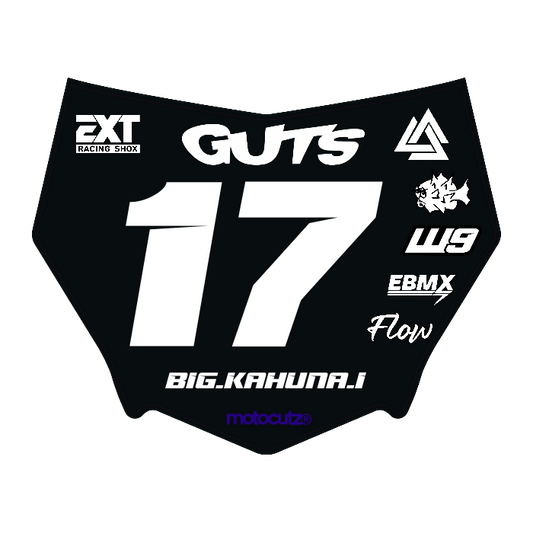 CUSTOM MOTOCUTZ FRONT PLATE DECAL