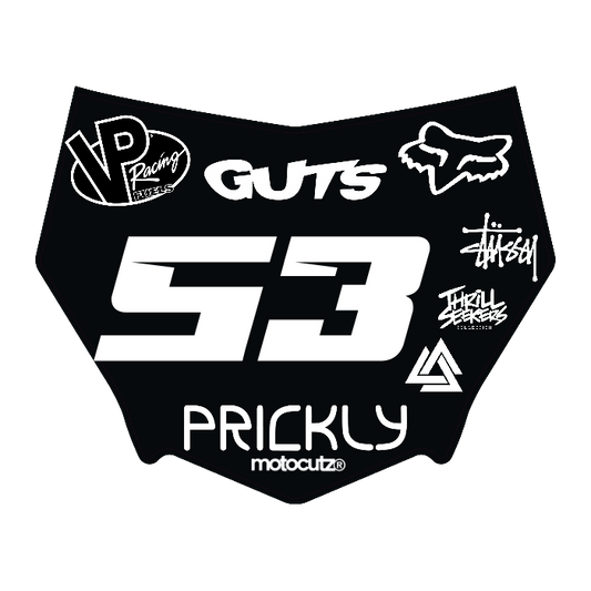 CUSTOM MOTOCUTZ FRONT PLATE DECAL
