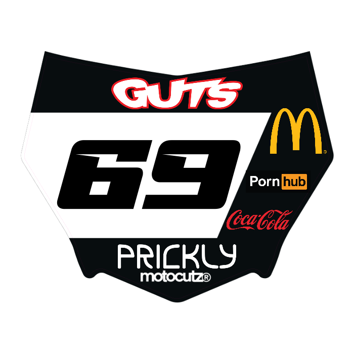 CUSTOM MOTOCUTZ FRONT PLATE DECAL
