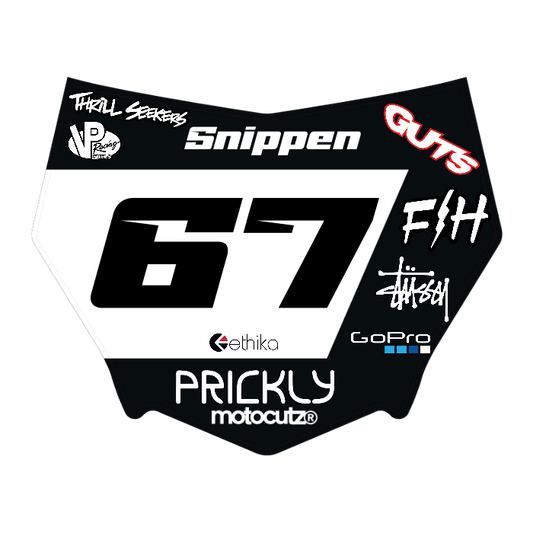 CUSTOM MOTOCUTZ FRONT PLATE DECAL