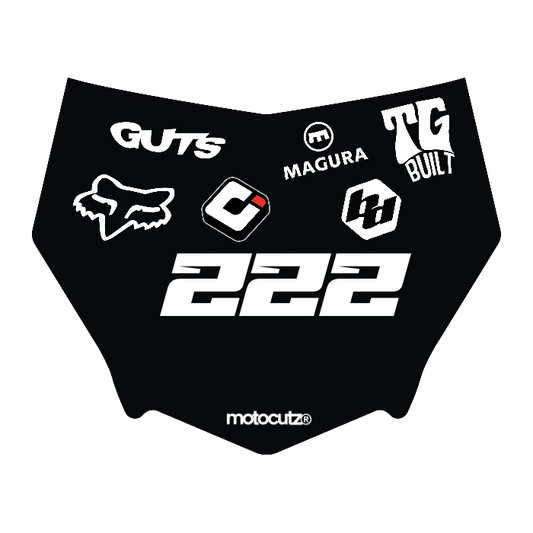 CUSTOM MOTOCUTZ FRONT PLATE DECAL