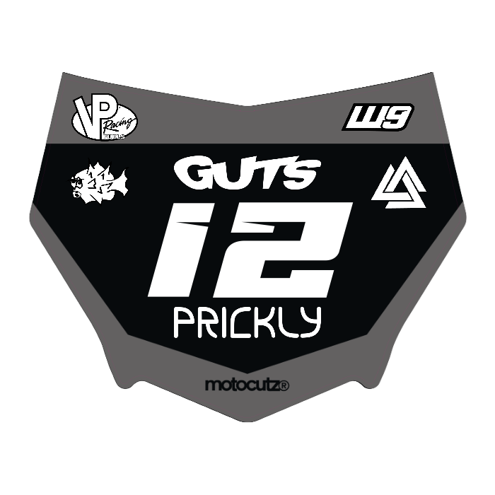 CUSTOM MOTOCUTZ FRONT PLATE DECAL