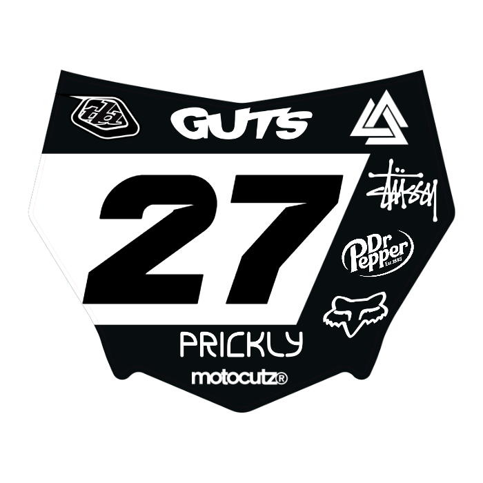 CUSTOM MOTOCUTZ FRONT PLATE DECAL