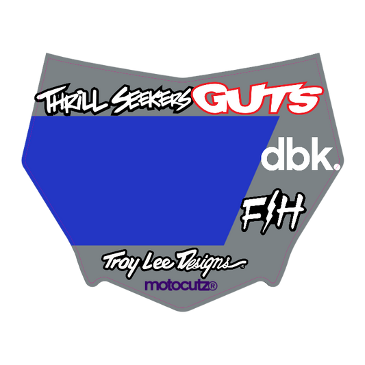 CUSTOM MOTOCUTZ FRONT PLATE DECAL