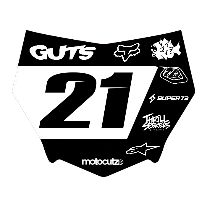 CUSTOM MOTOCUTZ FRONT PLATE DECAL