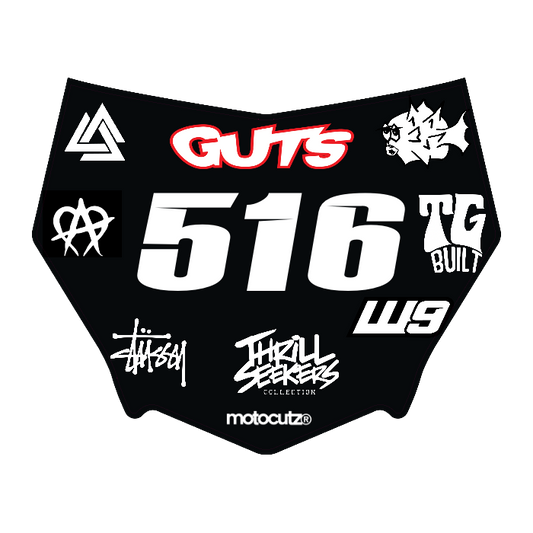 CUSTOM MOTOCUTZ FRONT PLATE DECAL