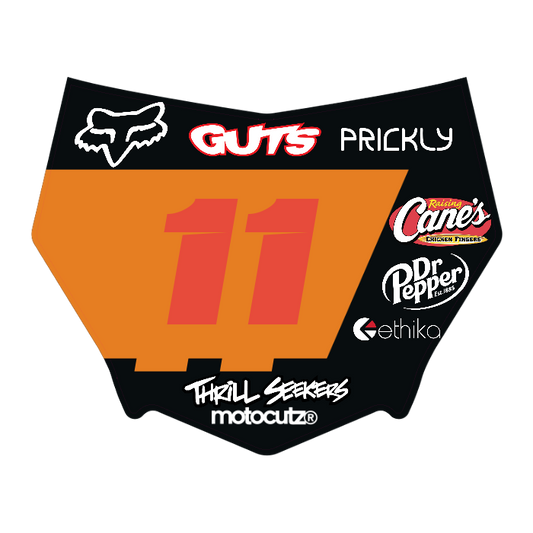 CUSTOM MOTOCUTZ FRONT PLATE DECAL