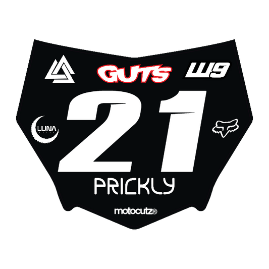 CUSTOM MOTOCUTZ FRONT PLATE DECAL