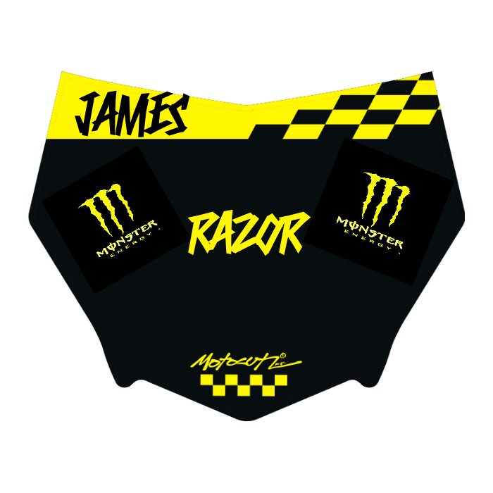 CUSTOM MOTOCUTZ FRONT PLATE DECAL