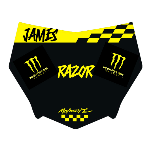 CUSTOM MOTOCUTZ FRONT PLATE DECAL