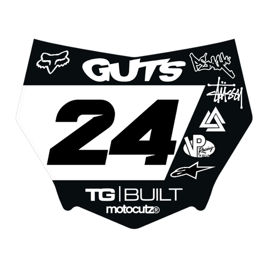CUSTOM MOTOCUTZ FRONT PLATE DECAL