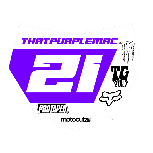 CUSTOM MOTOCUTZ FRONT PLATE DECAL