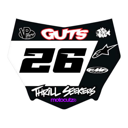 CUSTOM MOTOCUTZ FRONT PLATE DECAL