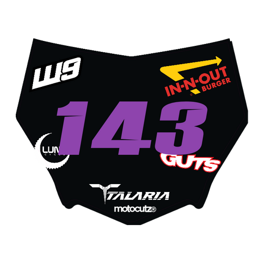CUSTOM MOTOCUTZ FRONT PLATE DECAL