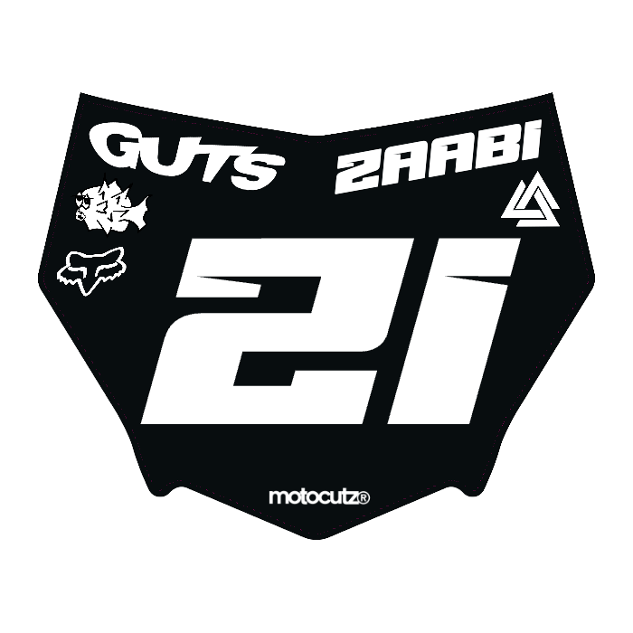 CUSTOM MOTOCUTZ FRONT PLATE DECAL
