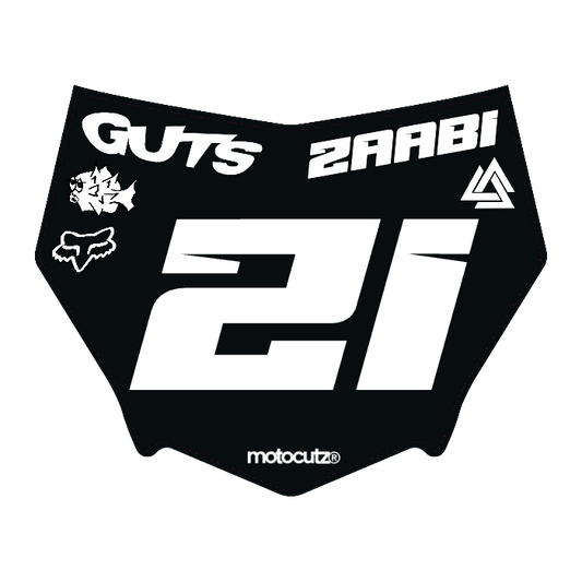 CUSTOM MOTOCUTZ FRONT PLATE DECAL
