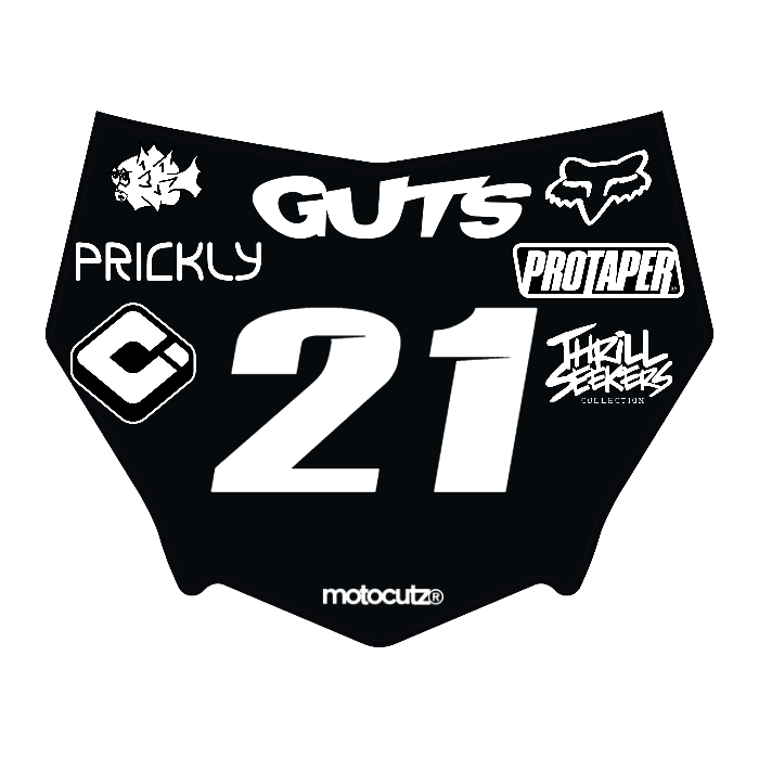 CUSTOM MOTOCUTZ FRONT PLATE DECAL