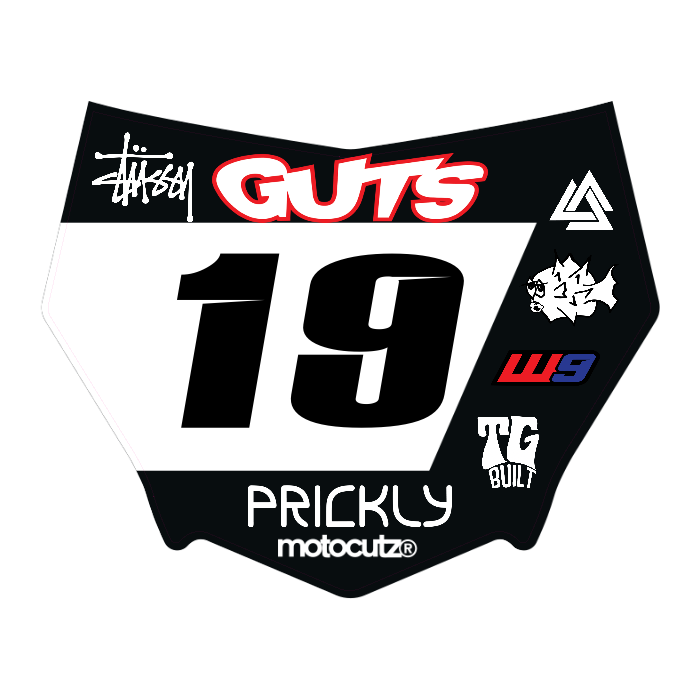 CUSTOM MOTOCUTZ FRONT PLATE DECAL