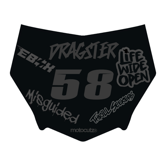 CUSTOM MOTOCUTZ FRONT PLATE DECAL
