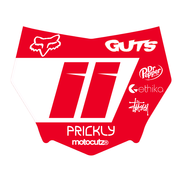 CUSTOM MOTOCUTZ FRONT PLATE DECAL