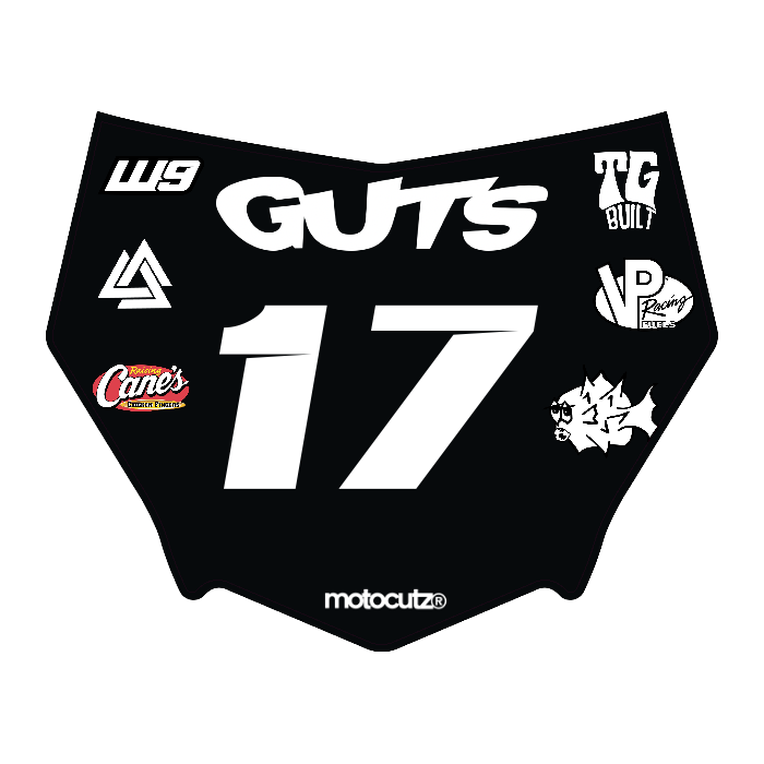CUSTOM MOTOCUTZ FRONT PLATE DECAL