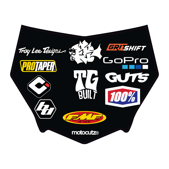 CUSTOM MOTOCUTZ FRONT PLATE DECAL