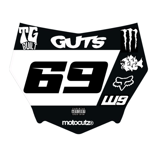 CUSTOM MOTOCUTZ FRONT PLATE DECAL