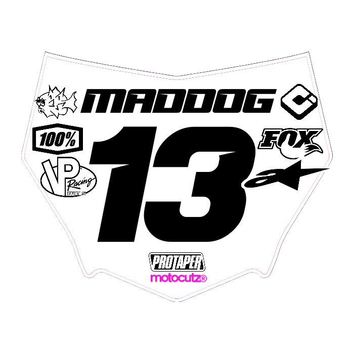 CUSTOM MOTOCUTZ FRONT PLATE DECAL