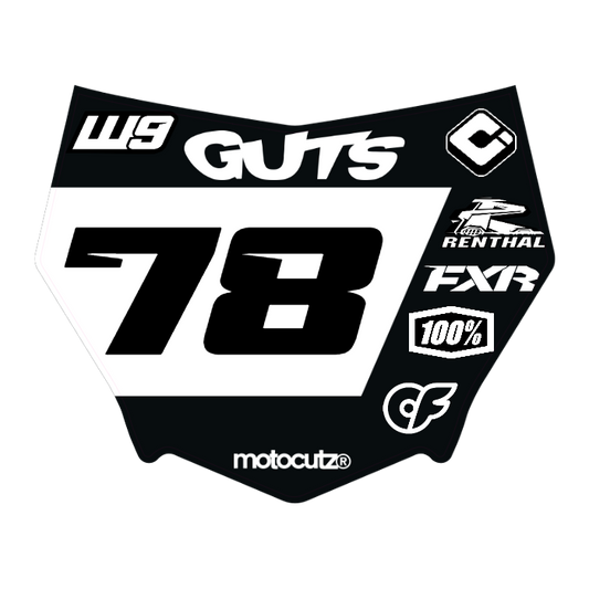 CUSTOM MOTOCUTZ FRONT PLATE DECAL