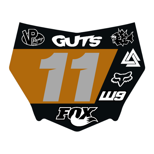 CUSTOM MOTOCUTZ FRONT PLATE DECAL