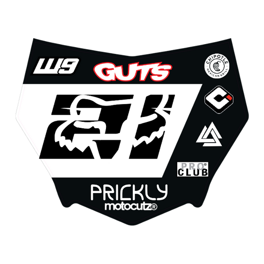 CUSTOM MOTOCUTZ FRONT PLATE DECAL