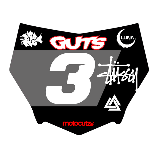 CUSTOM MOTOCUTZ FRONT PLATE DECAL